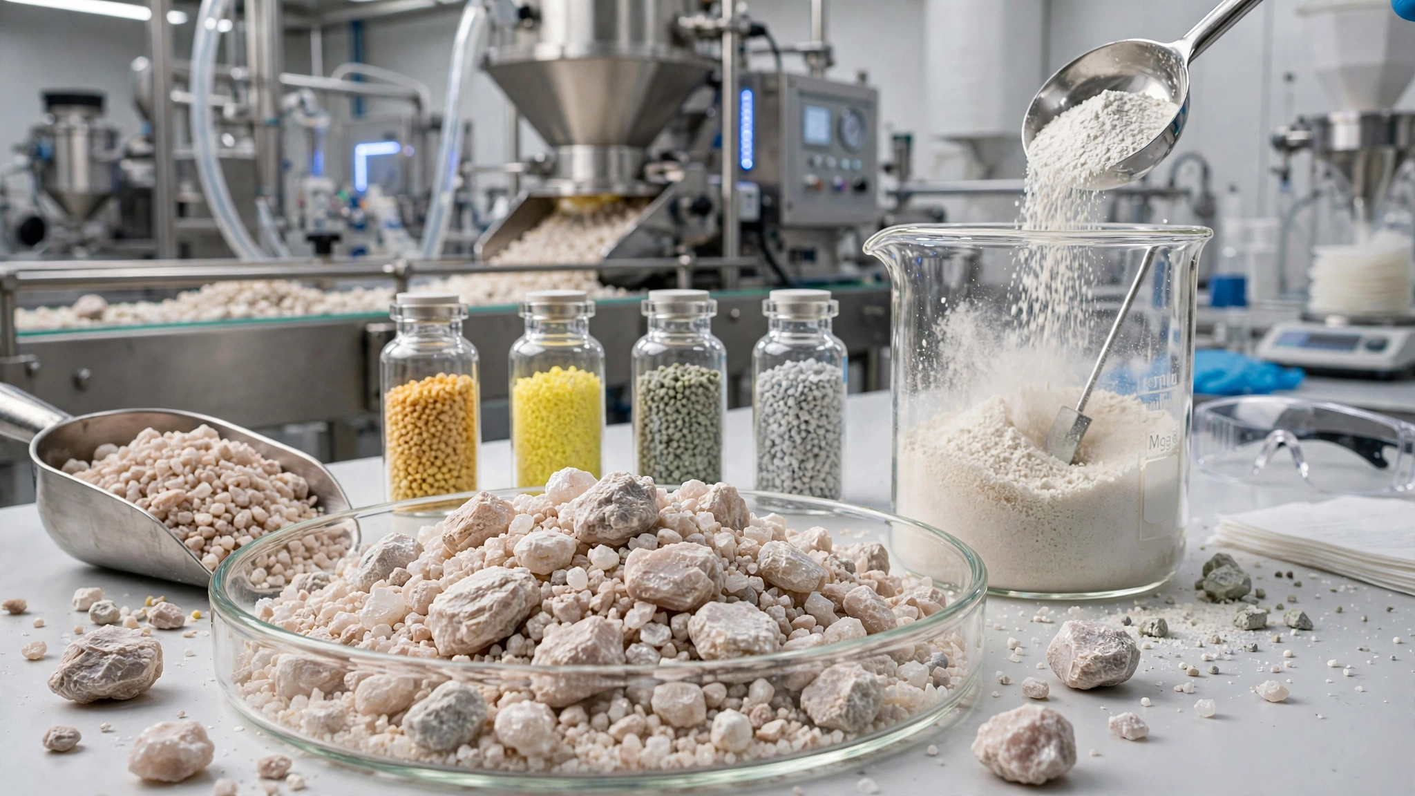 Photograph — Nutrient components being prepared
